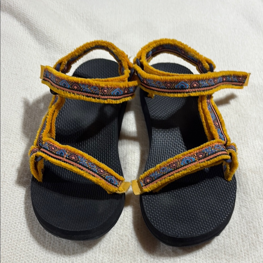 Teva Yellow and Black Women's Sandals